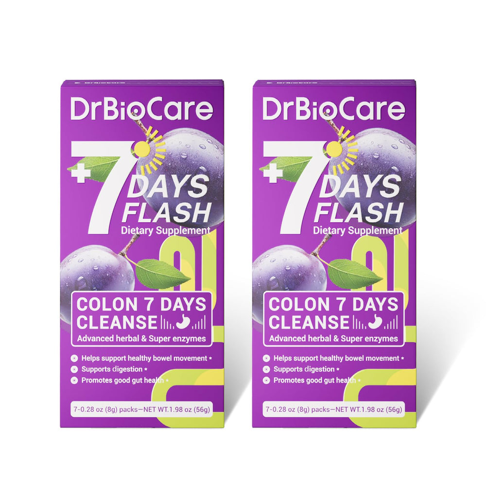 DrBioCare Colon 7 Days Cleanse pack front supports gentle digestive detox