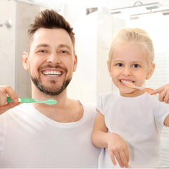 Medium nylon bristles with V-shape design for deep cleaning between teeth