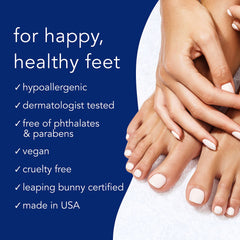 Applying Dream State Sleep Spray to the foot sole