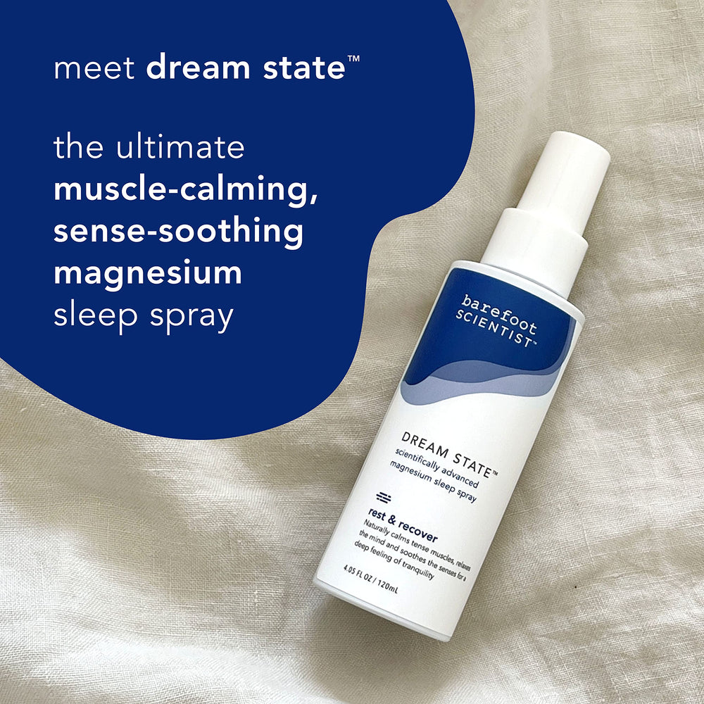 Dream State Magnesium Sleep Spray packaging display