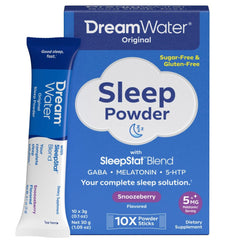 Dream Water Snoozeberry Sleep Powder box and sticks