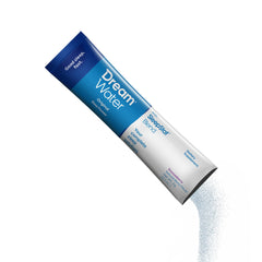 Relaxed bedroom scene with Dream Water as nighttime sleep aid