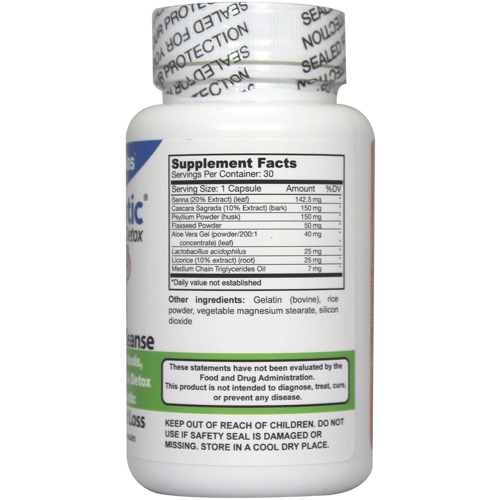 Front view of 2-week detox capsules