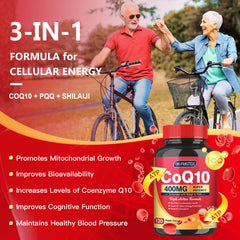 Heart and brain health focus with CoQ10, PQQ and Shilajit