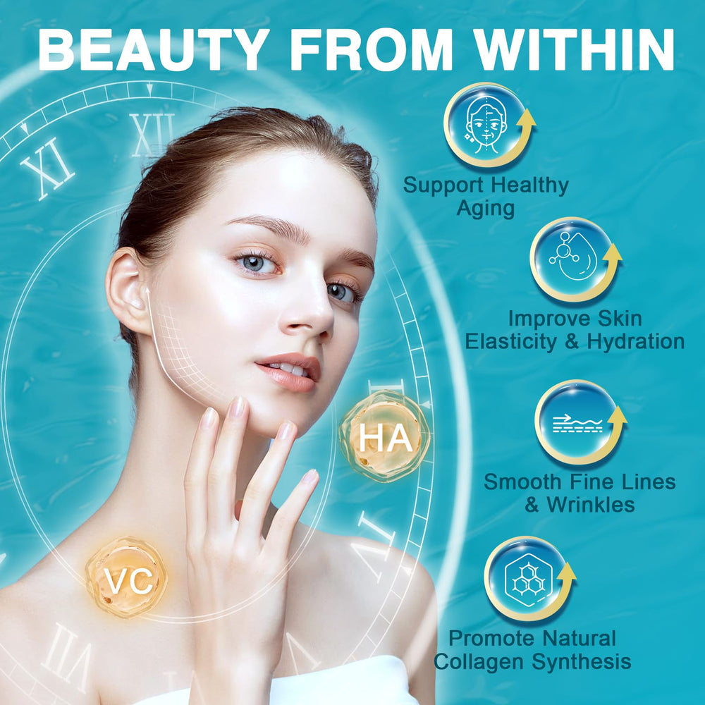 Hyaluronic acid, Vitamin C, and Vitamin E icons