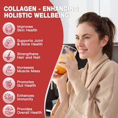 Scoop of collagen powder with smooth texture