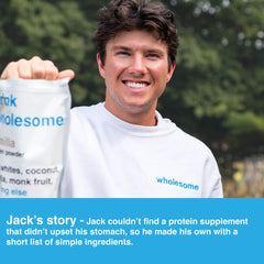 Additive-free label on Drink Wholesome vanilla collagen powder, no artificial sweeteners