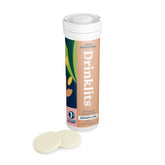 Drinklits ginger lime effervescent tablet dissolving for crisp hydration and zero sugar.