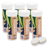 Front view of Drinklits Ginger Lime electrolyte tablets bundle (6 tubes)
