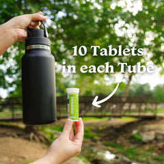 Drinklits glass shows Ginger-Lime refresh after a workout.