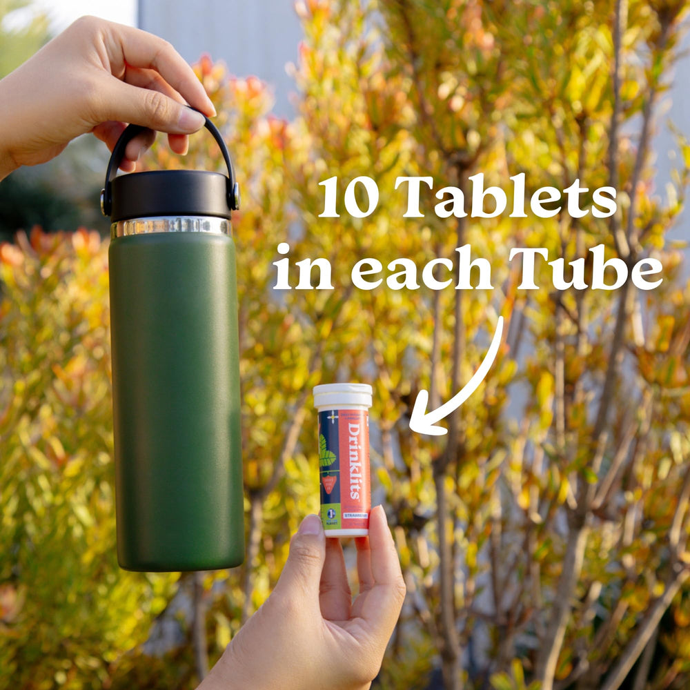 Drinklits tube packaging front displays Made in USA quality and dual-tube pack.