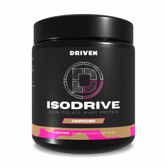 Driven Nutrition ISODRIVE Premium Whey Isolate 1lb Cappuccino bottle