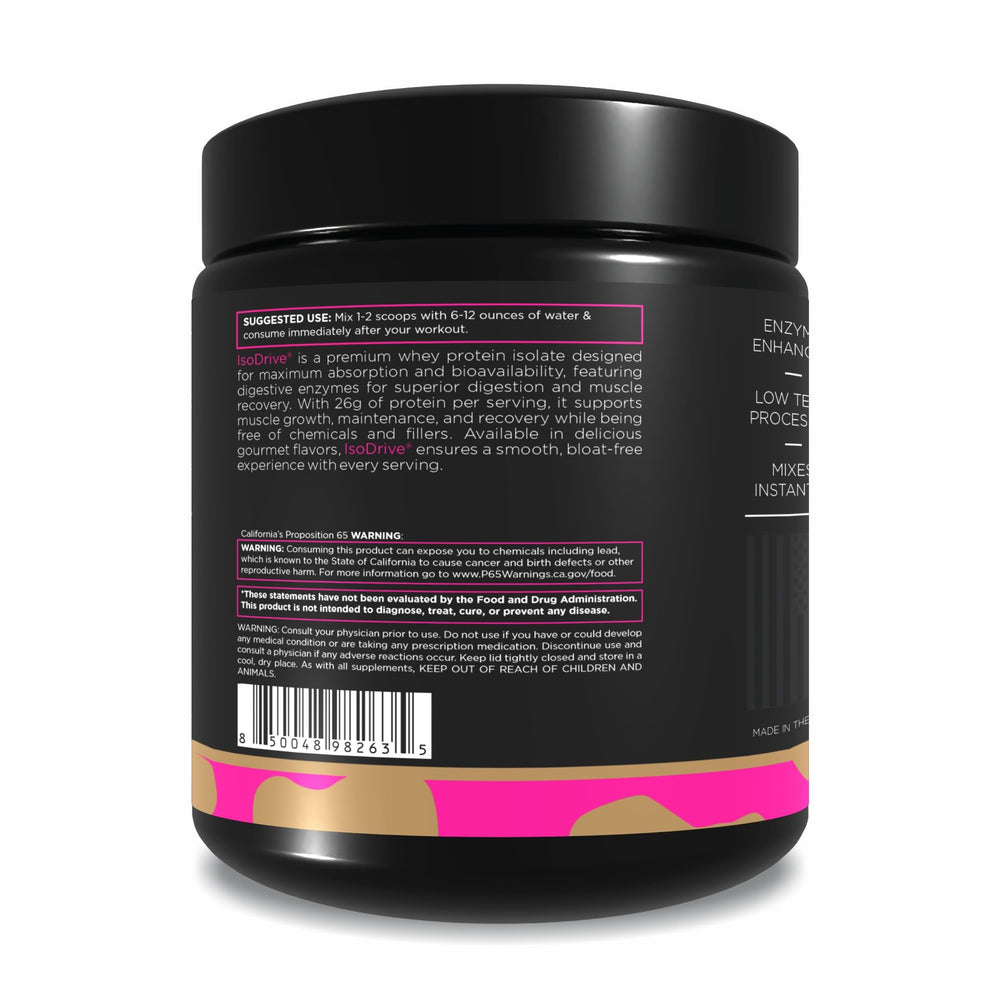 Cappuccino formula ingredients for ISODRIVE Whey Isolate
