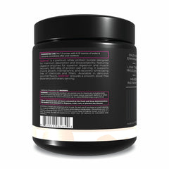 Driven Nutrition ISODRIVE unflavored base shaken into a glass for versatile flavor customization