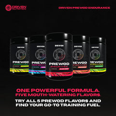 Close-up of key ingredients in PREWOD caffeine-free formula like citrulline and beta-alanine