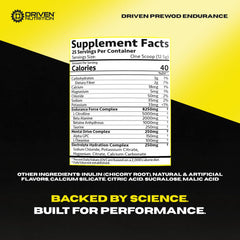 Driven PREWOD Island Charge flavor features a refreshing citrus profile during workouts