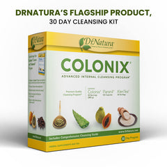 DrNatura Colonix Kit capsules supporting gut health and toxin flush