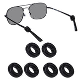 DROGO black ear grips for eyeglasses - front view