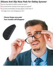 Contents: 6 pairs of black silicone nose pads (frame not included)
