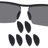Drogo 15mm silicone nose pads (D-shaped) - black, plug-in