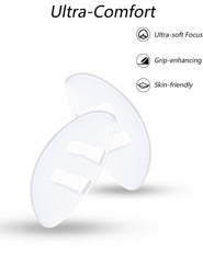 Package includes 6 pairs of clear nose pads