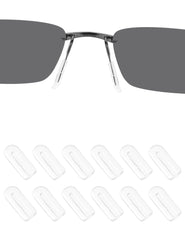 Drogo 6 pairs clear rectangular silicone eyeglass nose pads