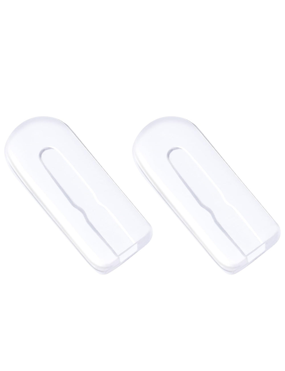 Close-up of 12mm clear silicone nose pads