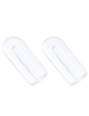 Close-up of Drogo silicone nose pads 12mm clear rectangle