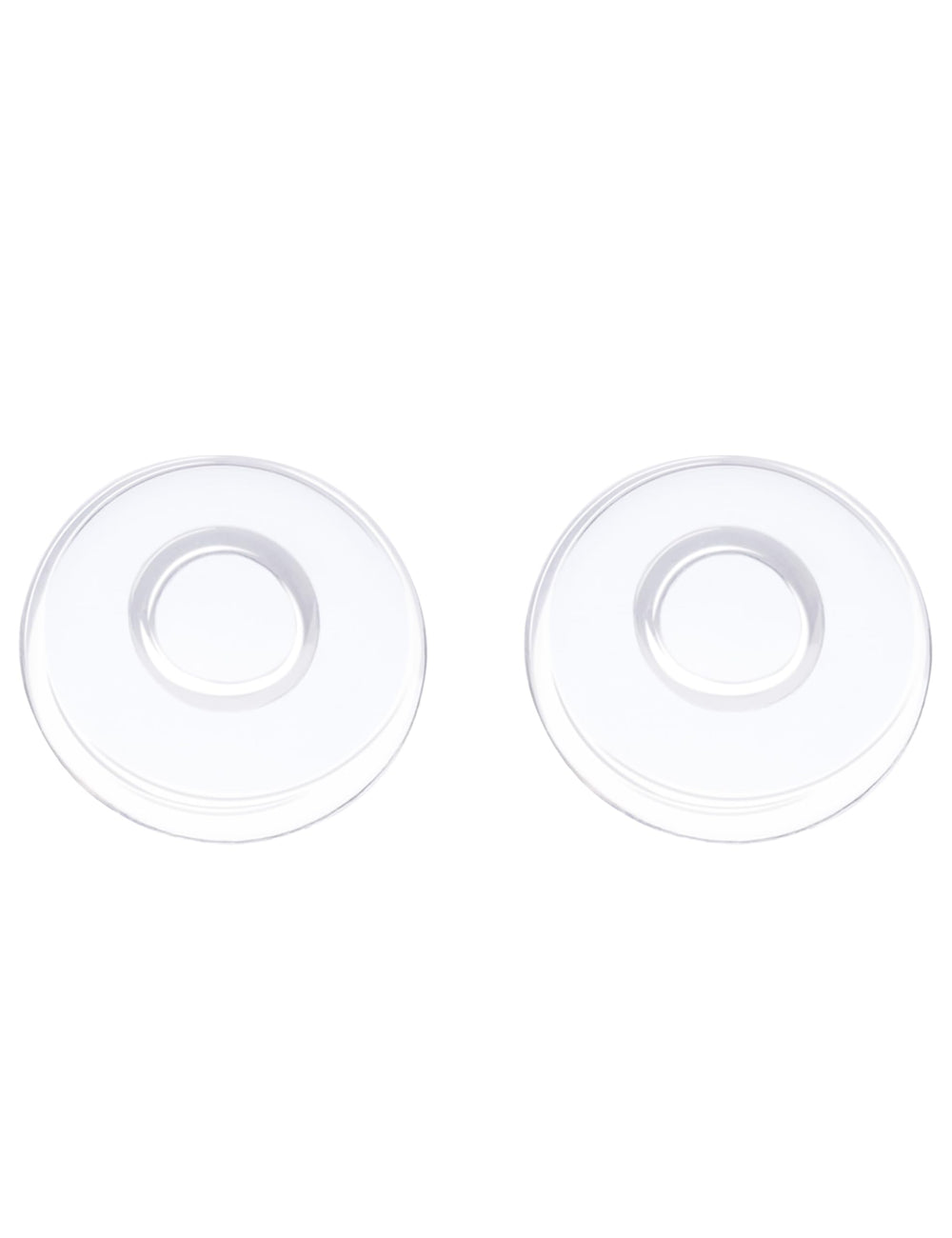 Close-up: 9mm clear silicone plug-in nose pads