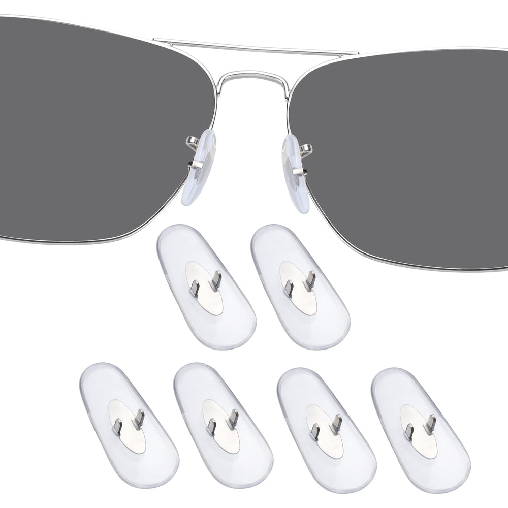 DROGO 3-pack clear silicone nose pads for Ray-Ban sunglasses RB3025/RB3026