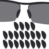Drogo 10 Pairs Black Silicone Nose Pads 15mm D-Shape