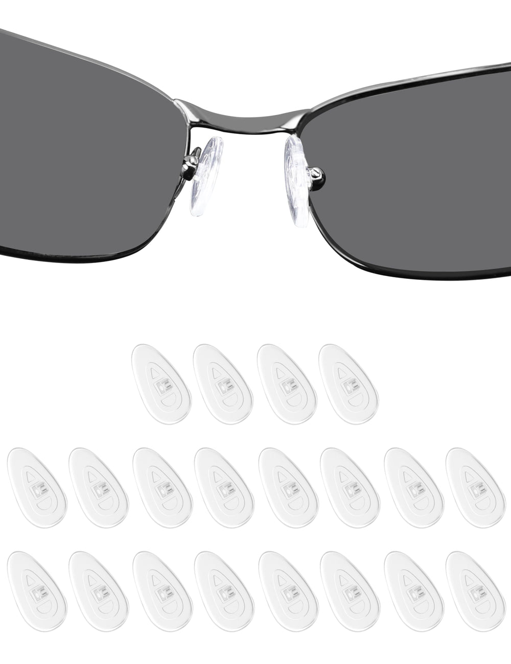 10-pack clear silicone nose pads for Oakley sunglasses