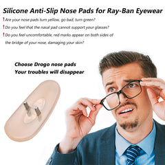 DROGO yellow silicone nose pads for Ray-Ban sunglasses - nose pad replacement (image 6)