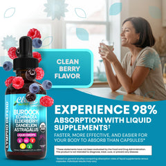 Dropper dispensing liquid supplement with herbs