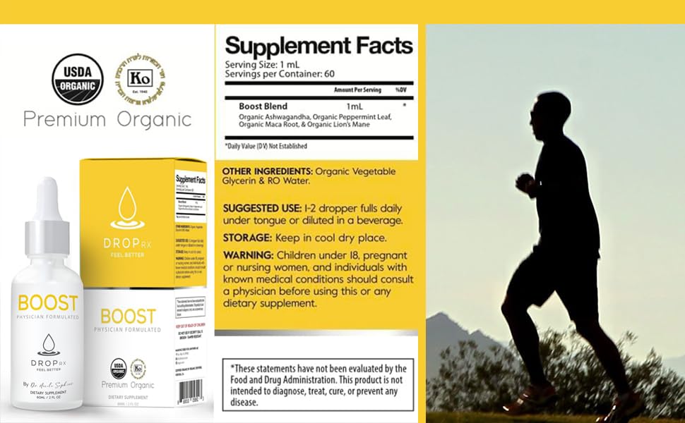 USA-made labeling on DropRx Boost bottle