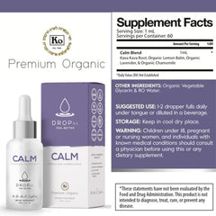 Made in USA branding with DropRx Calm bottle