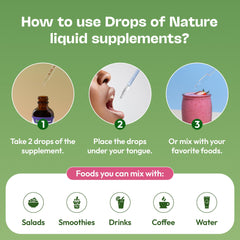 Drops Of Nature bottle on a morning table showing routine convenience benefit