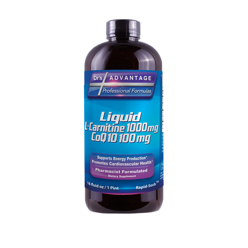 Front view of Drs Advantage L-Carnitine 16 oz bottle