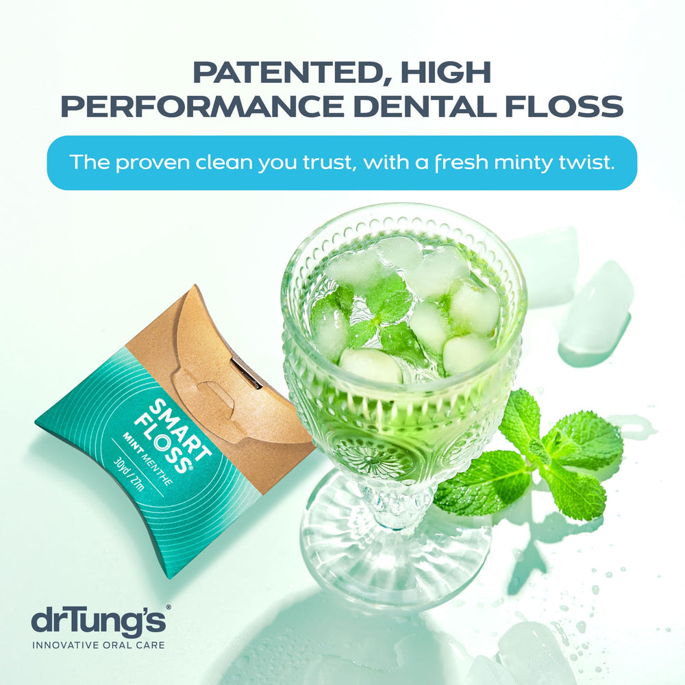 Pack of 12 drTung's Smart Floss Mint boxes