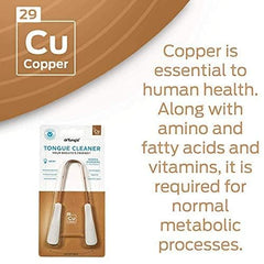 Six-pack of copper tongue cleaners for family use