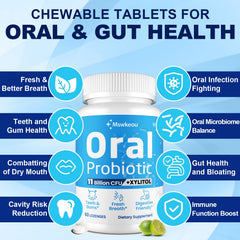 Dry mouth relief with oral probiotics lozenges