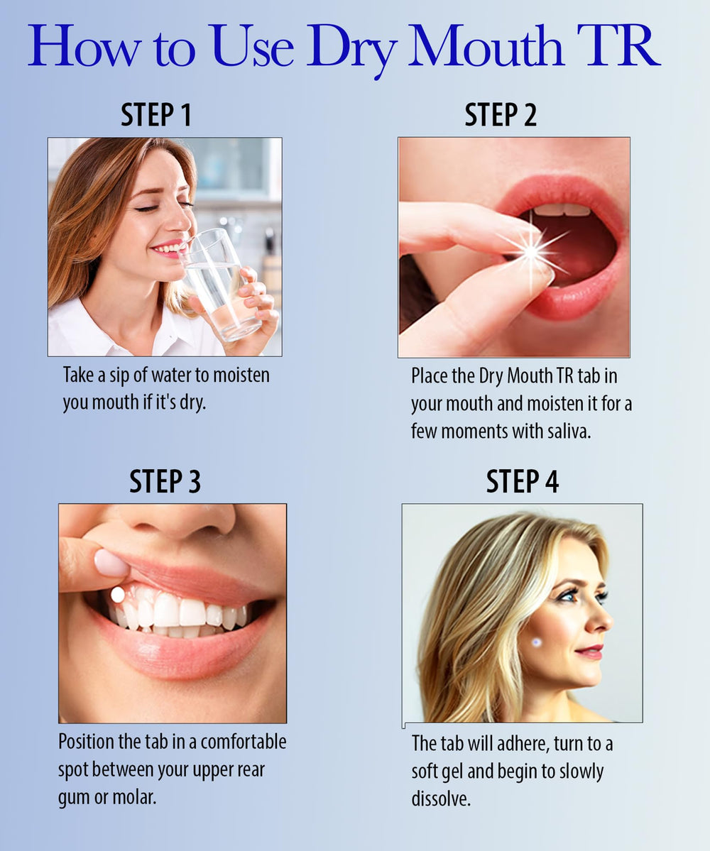 Gumline adhesion action of Dry Mouth TR micro tabs