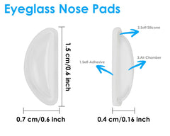 Close-up of anti-slip nose pad for glasses