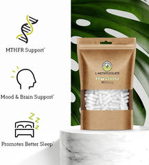 Bottle of DSO L-Methylfolate 12.5 mg vegan capsules