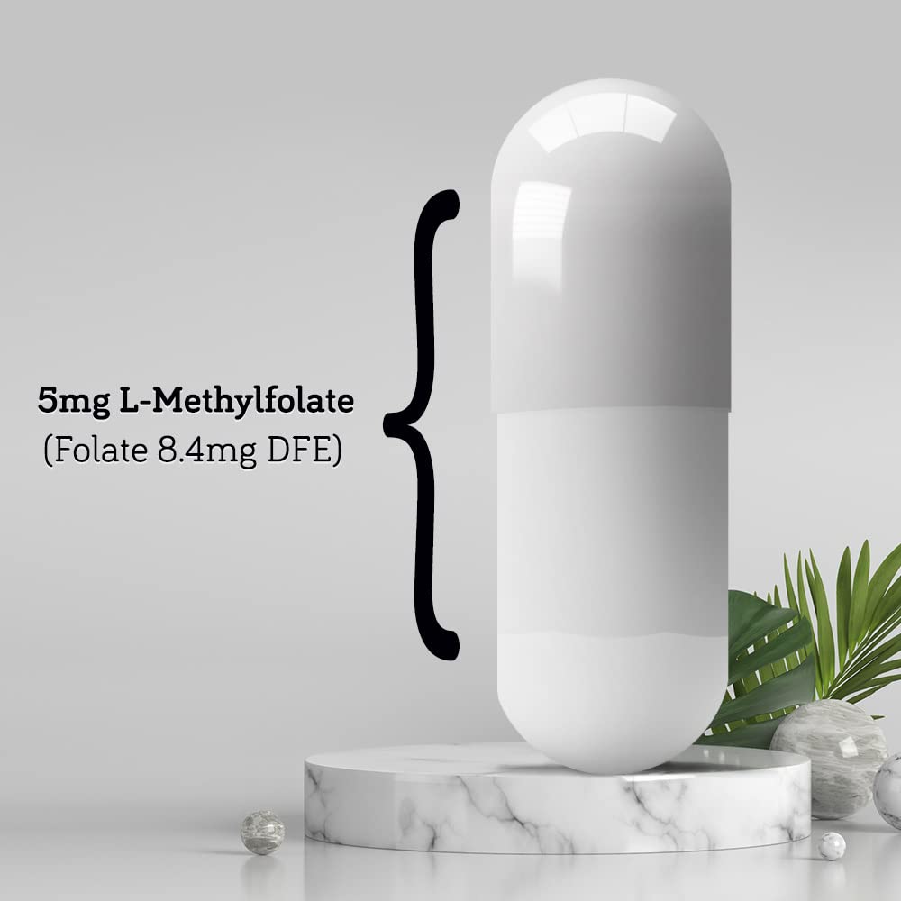 Brain mood support benefits of L-Methylfolate 5 mg