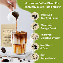 Dual-action blend: coffee and functional mushrooms for wellness