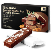 Crispy almond chunks on DUJOSOO Protein Wafer Bar with 13g protein