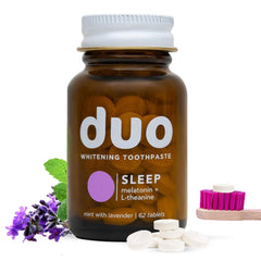 Duo Sleep Toothpaste Tablets bottle with 62 tablets