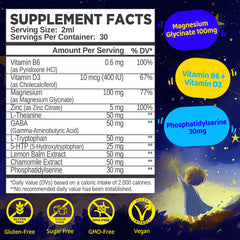 Dropper dispensing magnesium glycinate liquid for children