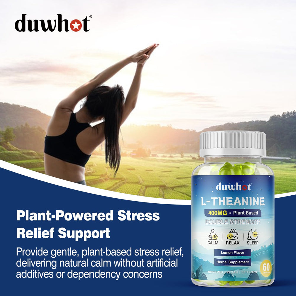 Nutrition facts panel of duwhot L-Theanine Gummies